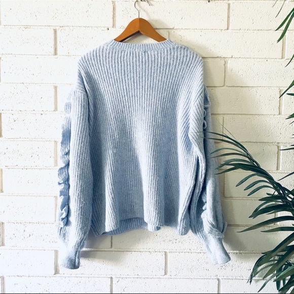 NWT Zara 🦋Bloggers Fave🦋 Flounce Knit Sweater - Picture 14 of 14